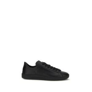 Valentino Garavani Black Calf Leather Bos Taurus Sneakers