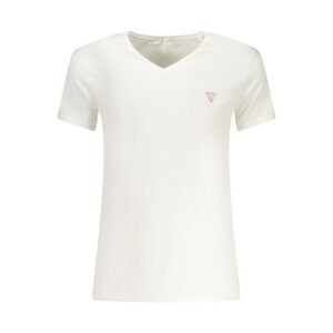 Guess Jeans White Cotton Men's V-Neck T-Shirt
