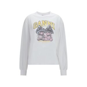 Ganni White Cotton Sportswear