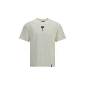 Palm Angels Beige Cotton T-Shirt